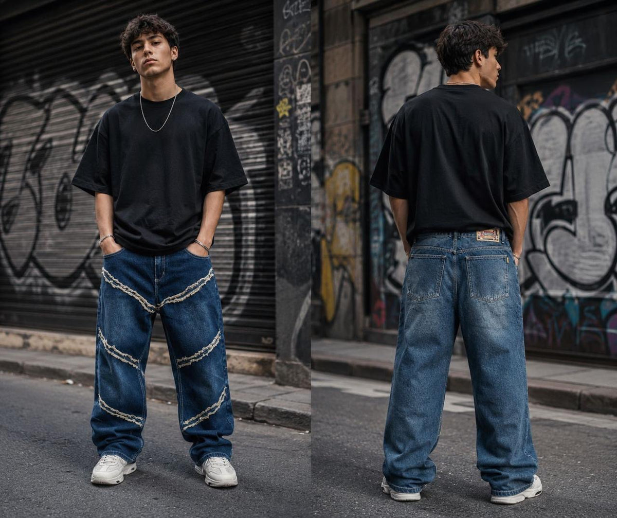 Pantalones Jean Desgastado