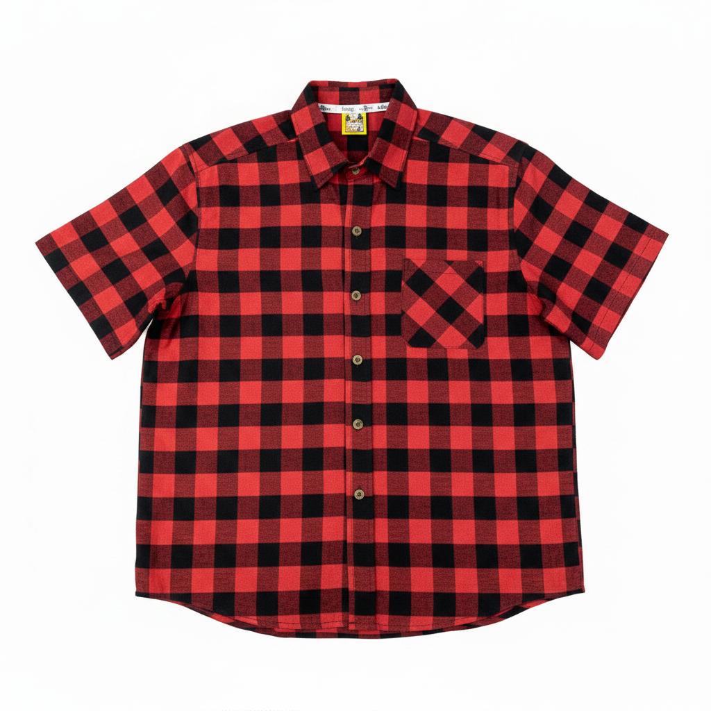 Camisa cuadros roja y negra
