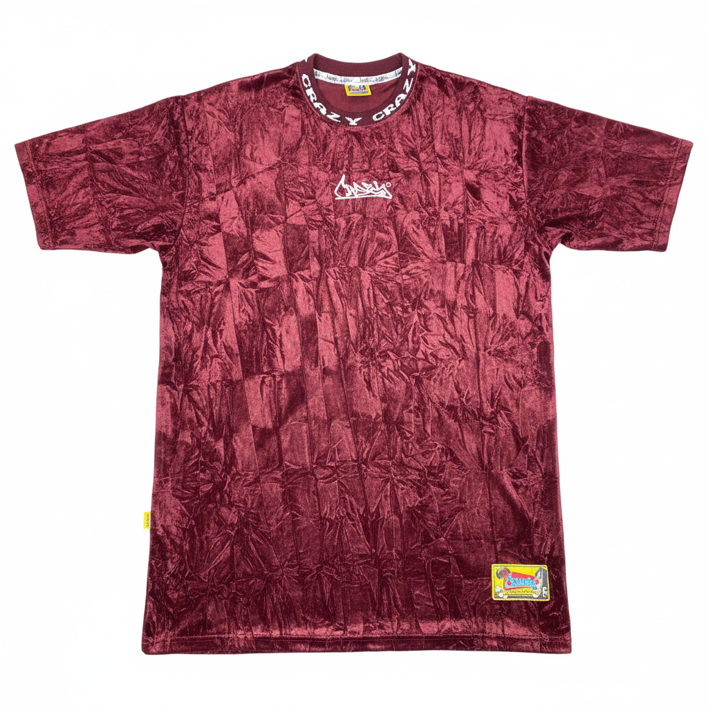 Camiseta terciopelo vinotinto