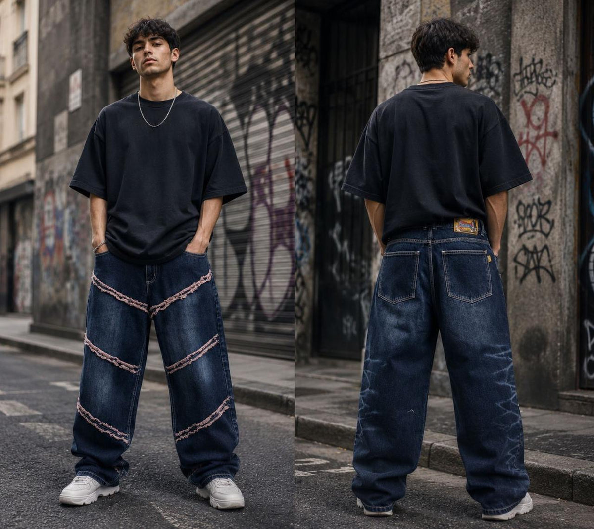 Pantalones Jean Desgastado