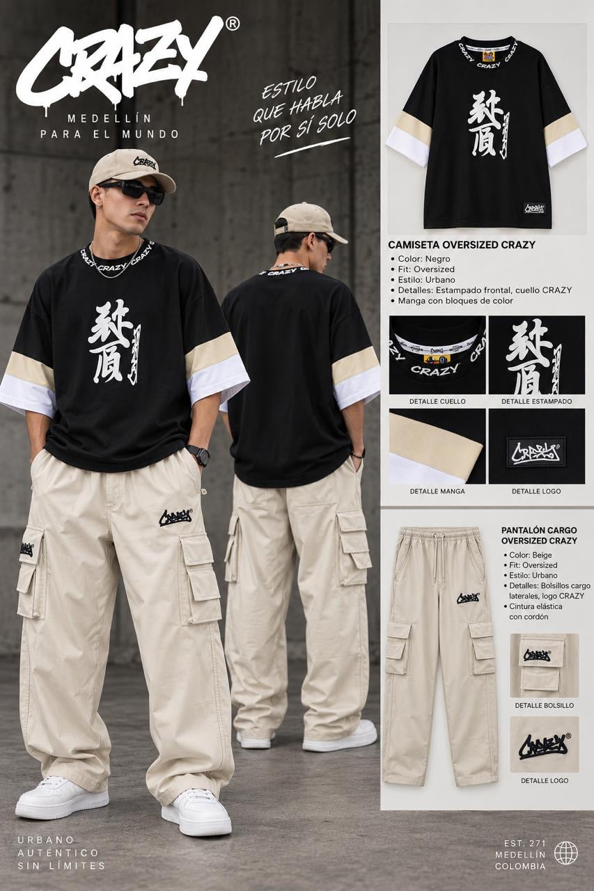 Sudadera cargo slim