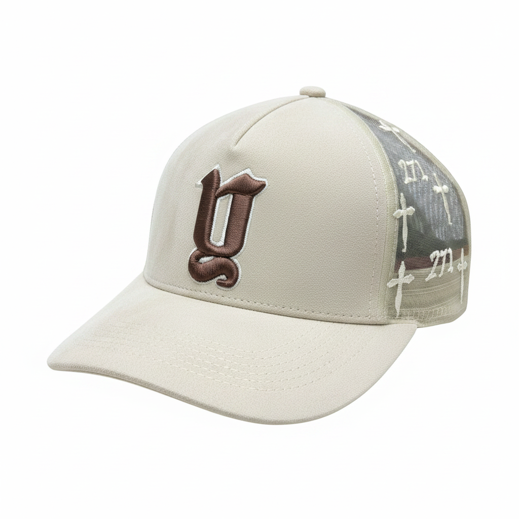 Gorra crema sin fondo