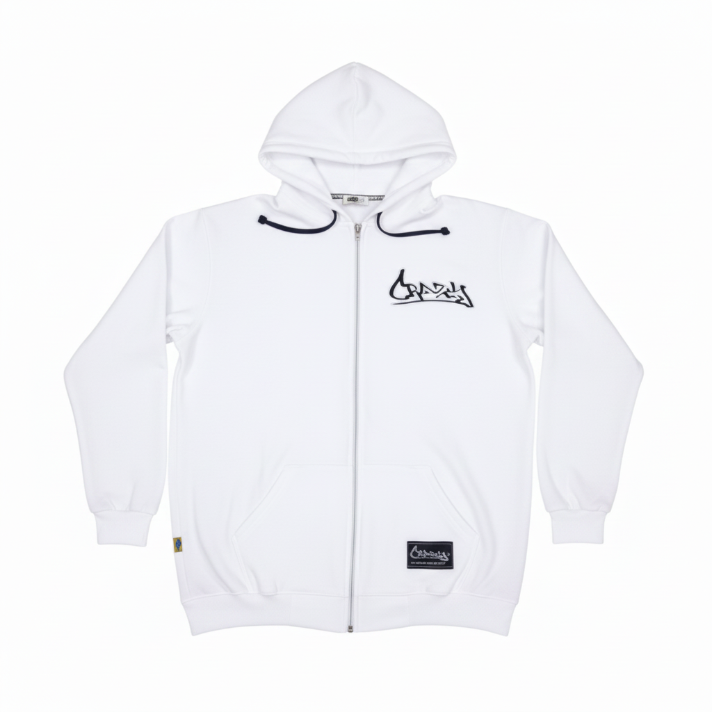 Hoodie blanca CRAZY