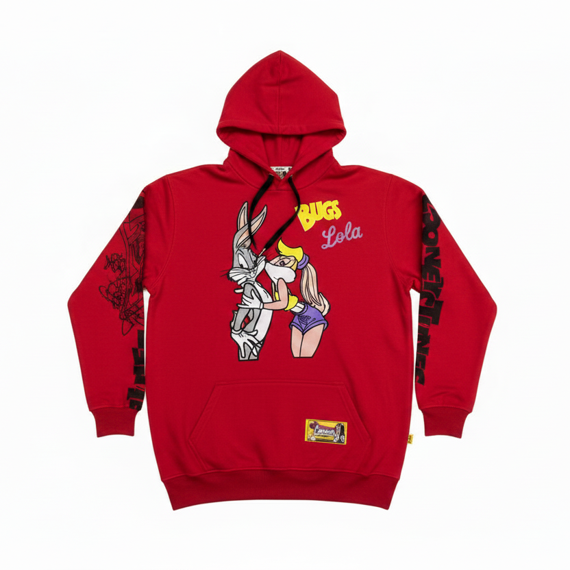 Hoodie Bugs y Lola rojo