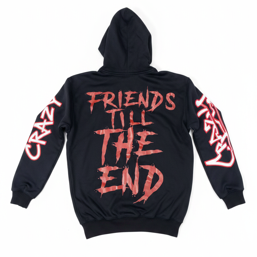Hoodie Chucky parte trasera fondo blanco