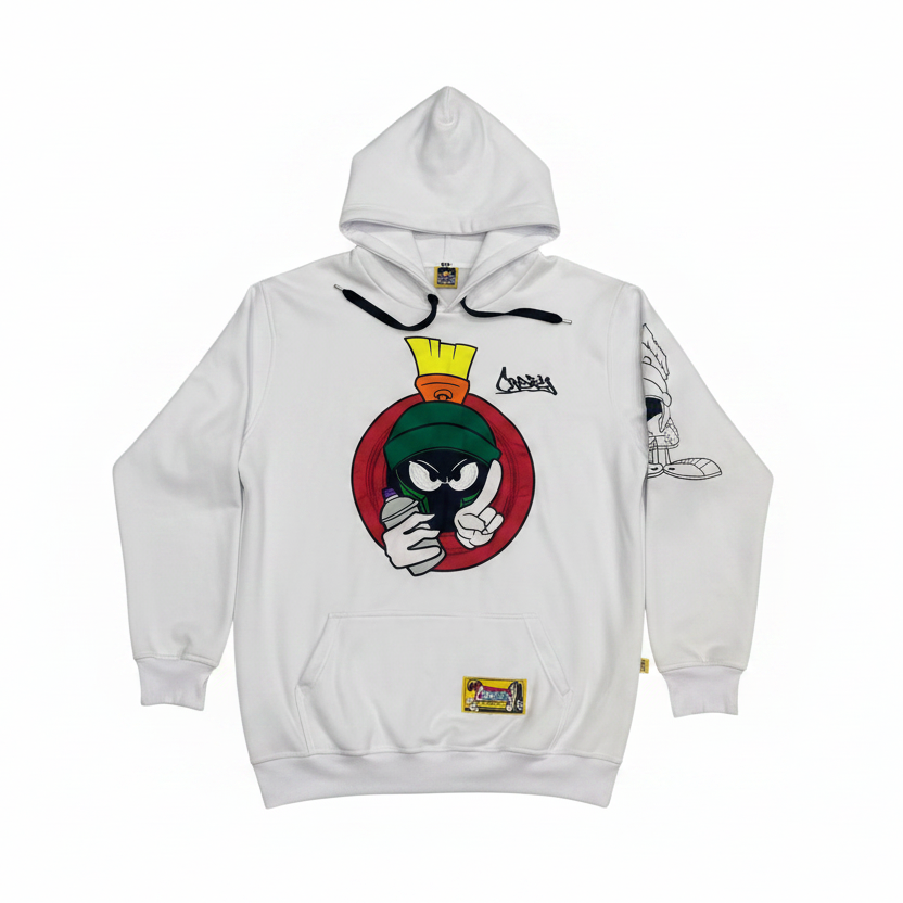 Hoodie Marvin el Marciano fondo blanco