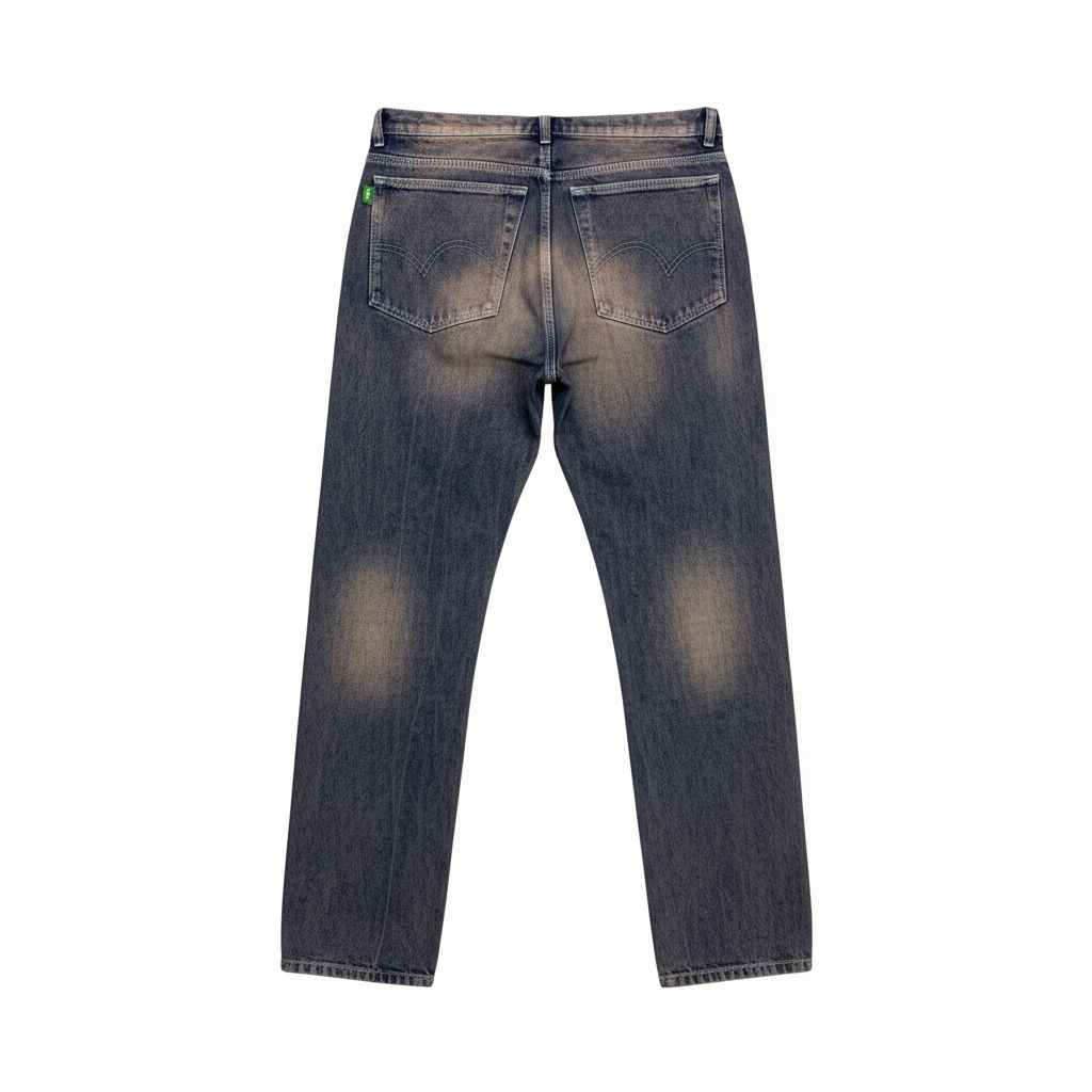 Jeans CRAZY vista trasera sobre fondo blanco