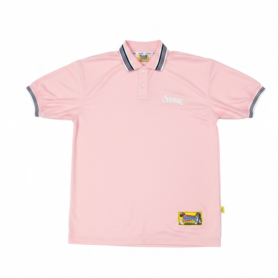 Polo Rosa Fondo Blanco