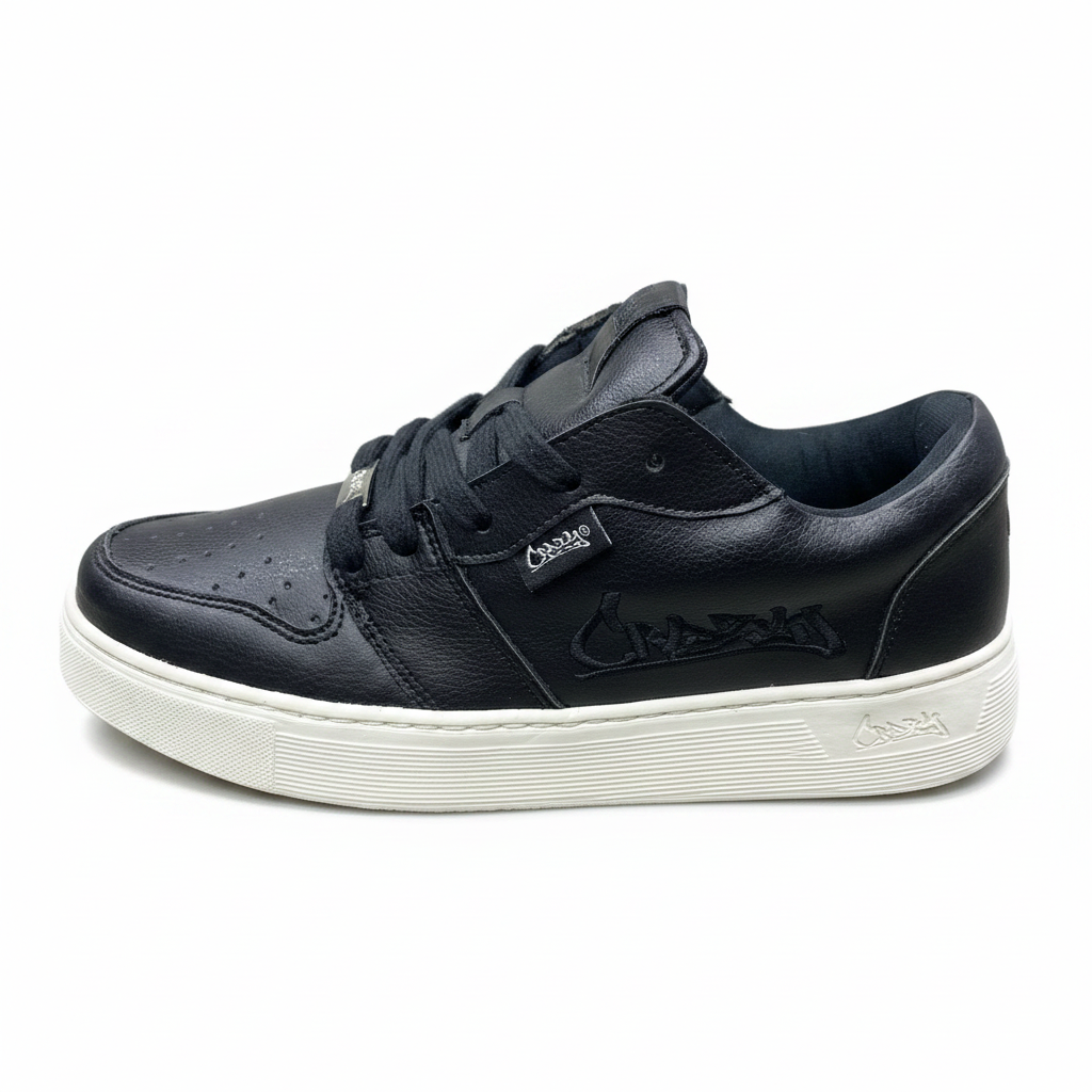 Tenis Negro Lateral Sin Fondo